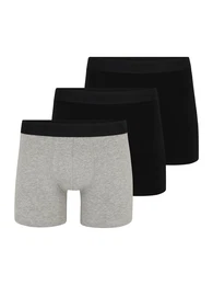 Boxershorts graumeliert / schwarz