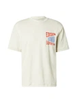 HOLLISTER T-Shirt creme/royalblau/rubinrot