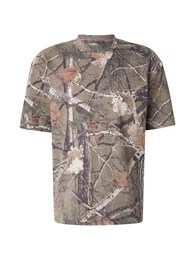 T-Shirt braun / oliv / schwarz / offwhite