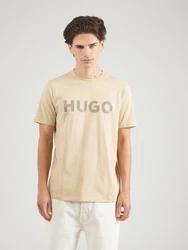 HUGO T-Shirt 'Dulivio' beige/dunkelbeige