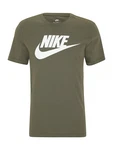 Nike Sportswear T-Shirt 'Icon Futura' oliv/weiß Nike Sportswear T-Shirt 'Icon Futura' oliv/weiß