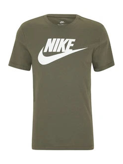 Nike Sportswear T-Shirt 'Icon Futura' oliv/weiß