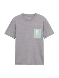 T-Shirt hellblau / grau / hellgrn / wei