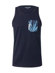 JACK & JONES Top 'JJHAWAII' nachtblau/azur/weiß