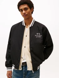 Tommy Jeans Jacke schwarz/weiß