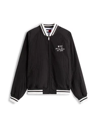 Tommy Jeans Jacke schwarz/weiß