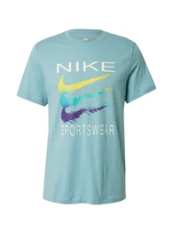 T-Shirt 'SWSH' himmelblau / gelb / brombeer / wei