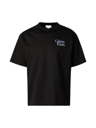 T-Shirt pastellblau / schwarz