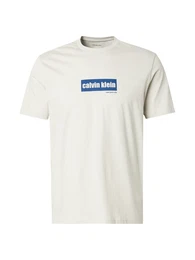 T-Shirt blau / naturwei