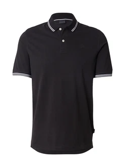 bugatti Poloshirt schwarz/weiß