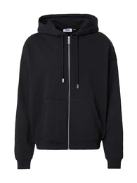 Sweatjacke schwarz / offwhite