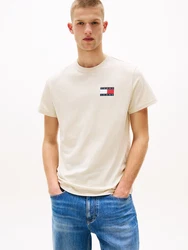 Tommy Jeans T-Shirt 'ESSENTIAL' creme/navy/rot/weiß