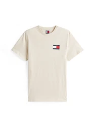 Tommy Jeans T-Shirt 'ESSENTIAL' creme/navy/rot/weiß