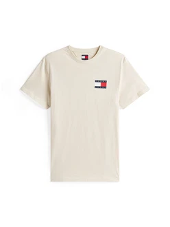 Tommy Jeans T-Shirt 'ESSENTIAL' creme/navy/rot/weiß