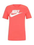 Nike Sportswear T-Shirt 'Icon Futura' orangerot/weiß Nike Sportswear T-Shirt 'Icon Futura' orangerot/weiß