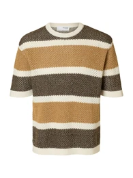 Pullover 'SLHGINGER' creme / schoko / sepia