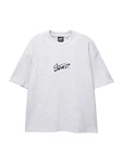 Pull&Bear T-Shirt 'STWD' marine/graumeliert/weiß