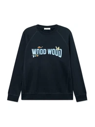 Sweatshirt 'WWHester' nachtblau / hellblau / senf