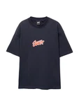 Pull&Bear T-Shirt 'STWD' marineblau/rot/weiß