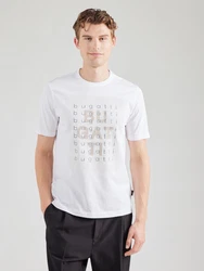 bugatti T-Shirt beige/schwarz/weiß
