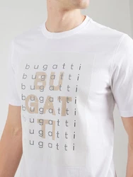 bugatti T-Shirt beige/schwarz/weiß