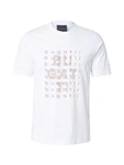 bugatti T-Shirt beige/schwarz/weiß