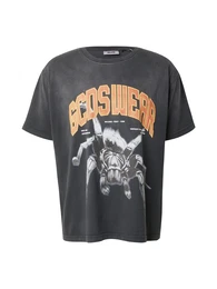 T-Shirt 'SPIDER' grau / orange / schwarz