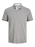 Jack & Jones Poloshirt JJEPAULOS POLO SS NOOS grau/schwarz/weiß