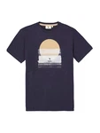 GARCIA T-Shirt marineblau / gelb / weiß