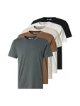 ABOUT YOU Shirt 'Peter' hellbeige/pueblo/dunkelgrn/schwarz/wei
