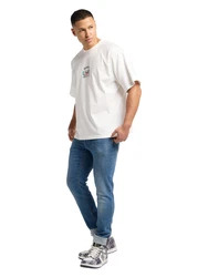 Carlo Colucci T-Shirt 'Egger' grau/grün/schwarz/weiß