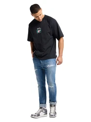 Carlo Colucci T-Shirt 'Egger' beige/grün/rosa/schwarz
