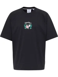 Carlo Colucci T-Shirt 'Egger' beige/grün/rosa/schwarz