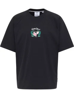 Carlo Colucci T-Shirt 'Egger' beige/grün/rosa/schwarz