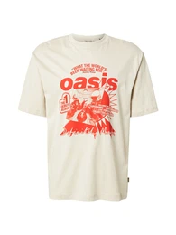 T-Shirt 'ONSOASIS' hellgrau / orangerot