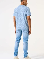 GARCIA T-Shirt marineblau/hellblau/weiß