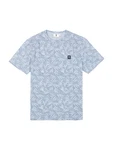 GARCIA T-Shirt marineblau/hellblau/weiß