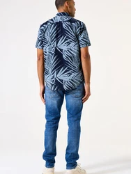 GARCIA Hemd E51096 navy / hellblau / dunkelgrün