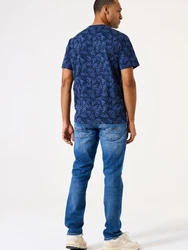 GARCIA T-Shirt marineblau / saphir / weiß
