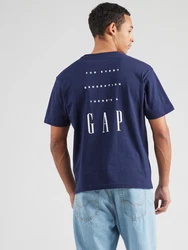 GAP T-Shirt marineblau/weiß