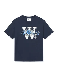 T-Shirt 'WWAce' beige / nachtblau / hellblau / wei