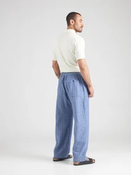 Abercrombie & Fitch Hose blau/weiß
