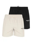 JACK & JONES Badeshorts 'JPSTNAXOS' beige/schwarz