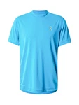 On Funktions-Sportshirt hellblau/rot/weiß