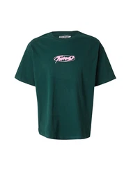 WEEKDAY T-Shirt 'Great' dunkelgrn/rosa