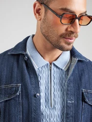 Abercrombie & Fitch Pullover 'MAR4' hellblau/weiß