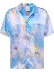 Carlo Colucci Hemd Eikemann azur/flieder/pastellorange/offwhite