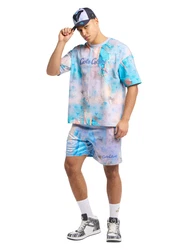 Carlo Colucci T-Shirt Eidenberger blau/azur/flieder/naturweiß