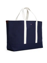 TOMMY HILFIGER Strandtasche 'SUMMER' marine/weiß