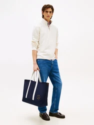 TOMMY HILFIGER Strandtasche 'SUMMER' marine/weiß
